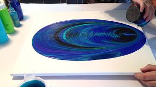 #59 AMAZING ring pour! Deep sea acrylic pouring.