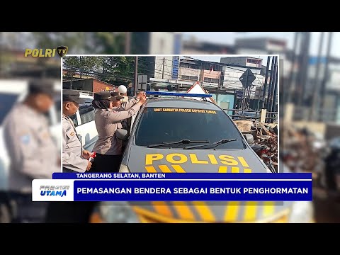 POLRES TANGSEL IMBAU WARGA PASANG BENDERA MERAH PUTIH