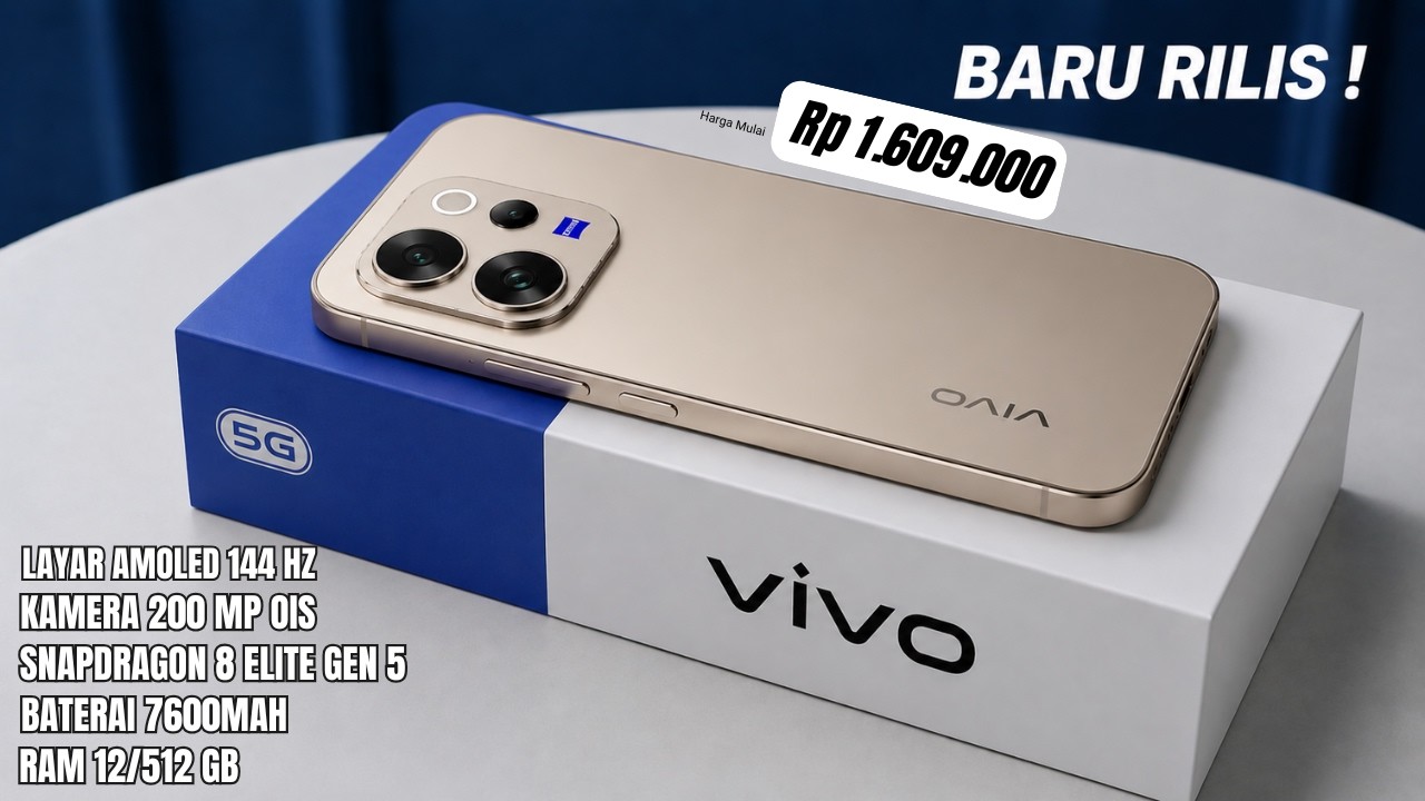 BARU SAJA LAUNCHING‼️7600mAh, 12/512GB - HP VIVO TERBARU DAN TERBAIK MEI 2026