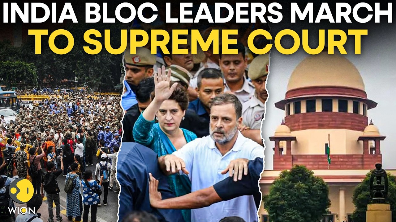 India Bloc Protest LIVE: Opposition Leaders March To Supreme Court, Tensions Explode In Delhi
