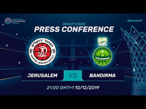 Hapoel Jerusalem v Teksüt Bandirma - Press Conference -Basketball Champions League 2019-20