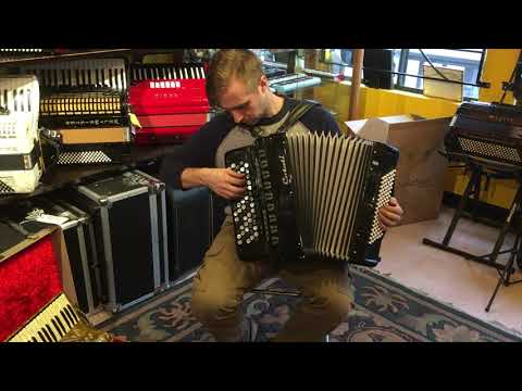 Used 96 bass C system chromatic button accordion