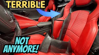 C8 Corvette Carbon Fiber Interior Upgrade! Waterfall Console Speaker Grill Install 💎🔥