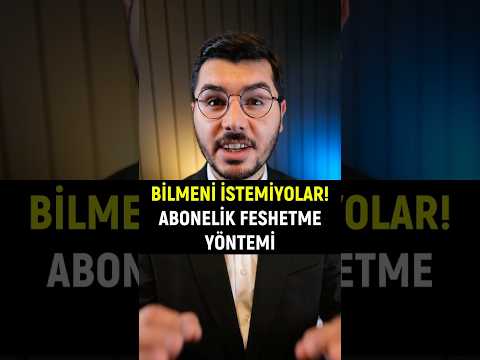 Cayma Parası Ödeme! Aboneliğini İptal Et