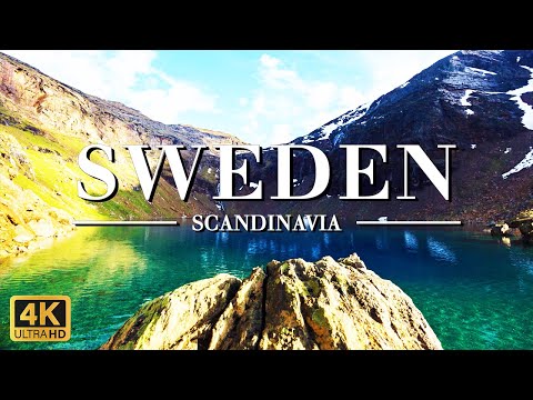 FLYING OVER SWEDEN (4K UHD) 🏔️  Soft Piano Music Along With Beautiful Landscape Videos For TV ⭐