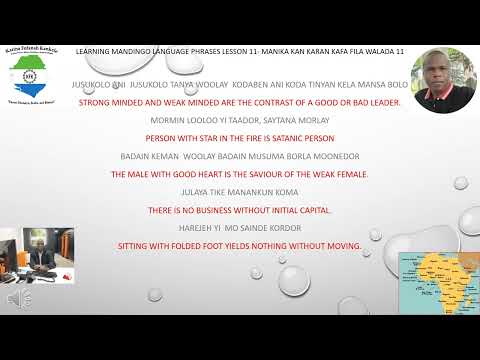 Learning mandingo language phrases lesson 11  manika kan karan