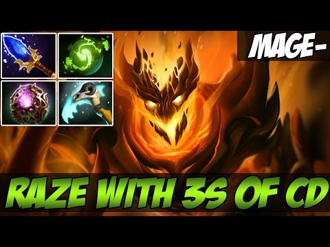 SHADOWRAZE WITH 3 SECONdS OF COOLDOWN - MagE- 7,8k MMR Plays Shadow fiend - Dota 2