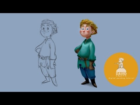 digital painting tutorial cartoon render