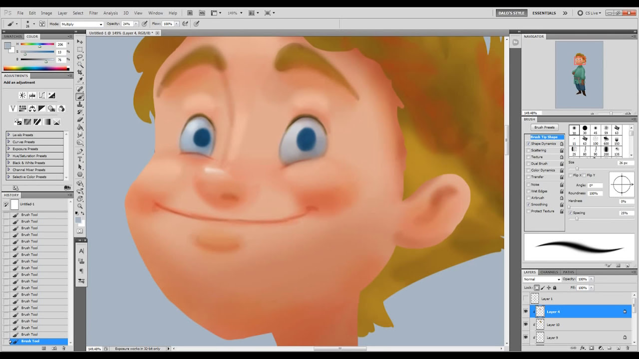 digital painting tutorial cartoon render