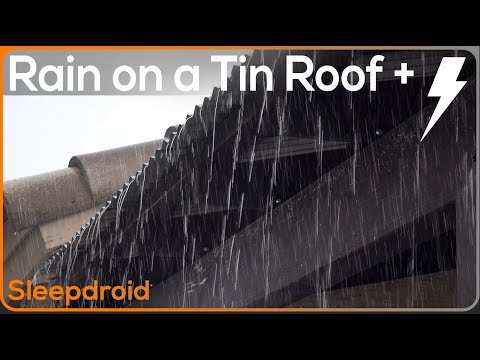 ►10 hours of HEAVY RAIN and THUNDER on a Tin Roof | Heavy rain on metal roof | Thunderstorm