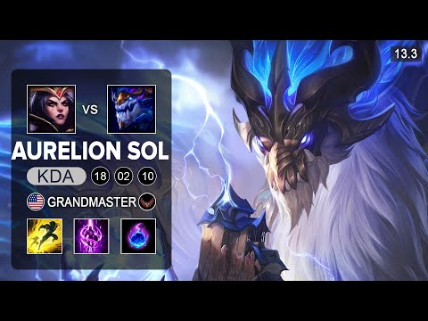 Aurelion Sol vs LeBlanc Mid - NA Grandmaster - Patch 13.3 Season 13