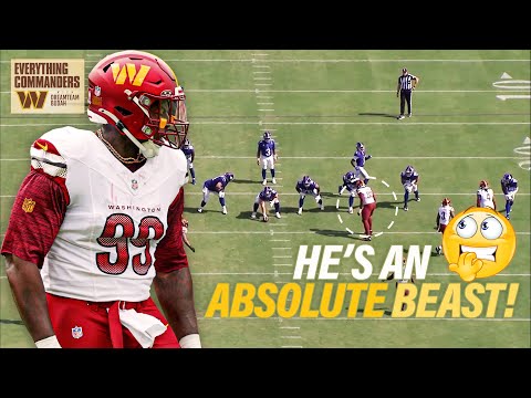 Javon Kinlaw DOMINATES Giants O-Line 💥 | Commanders Film Breakdown