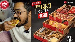 🍕 Pizza Hut Triple Treat Box Review 🍕 || Pizza Hut India 🇮🇳     #trending #pizzahut #viral #popular