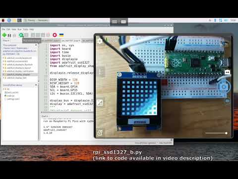 Raspberry Pi Pico/CircuitPython display on SSD1327 grayscale OLED