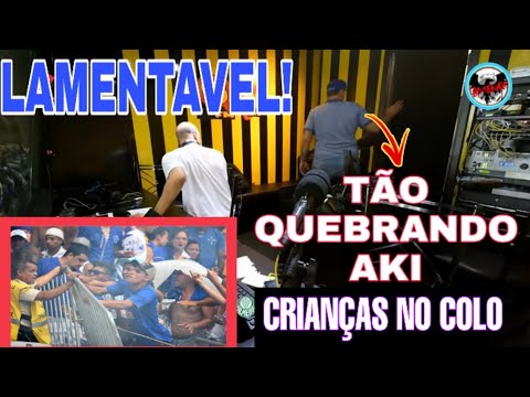 QUEBRA PAU!! CRUZEIRO 0 x 2 PALMEIRAS MOMENTOS HORRIVEIS NA RADIO 98FM AO VIVO TENTARAM INVADIR