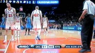 Knicks Fan Giving the Middle Finger