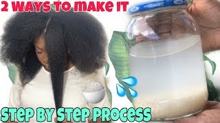 HOW TO MAKE RICE WATER SUPER HAIR GROWTH TREATMENT | RICE WATER RINSE FOR NATURAL HAIR (2 Ways)