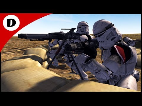 COMMANDER NEYO DEFENDS MOUNTAIN PASS BASE - Men of War: Star Wars Mod