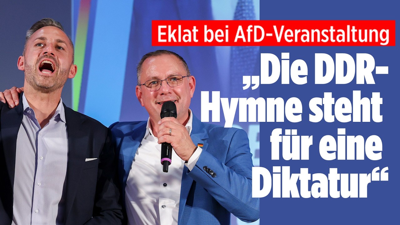 Eklat bei AfD-Veranstaltung: Chrupalla und Siegmund singen DDR-Hymne | Vertraulich-Clips