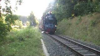 preview picture of video 'Der HarzSchützenExpress mit 99 7237 der HSB auf Bergfahrt zwischen Alexisbad und Harzgerode'