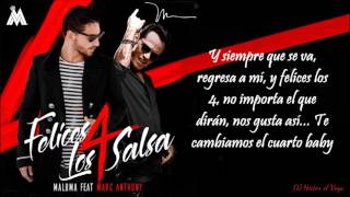 Felices los 4 (Salsa Version) [Letra] - Maluma &amp; Marc Anthony