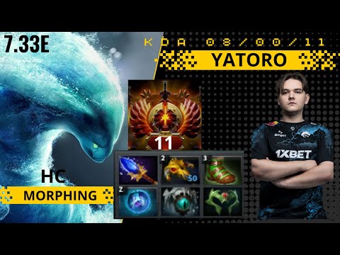 TSpirit.Yatoro雨.1XBET - morphing hc kda 8/0/11 top 11 europa dota 2 pro