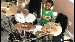Metallica - Harvester of Sorrow, Drum Cover, 4 Year Old Drummer, Jonah Rocks