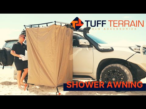 Shower ANYWHERE - with a Tuff Terrain Shower Awning