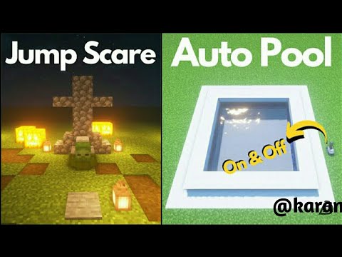Minecraft: Halloween jumpscare and 3 simple redstone builds #3......