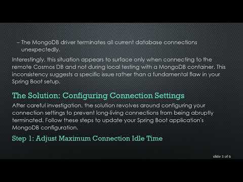 How to Solve SocketException Issues in Your Spring Boot Application Connecting to Azure Cosmos DB