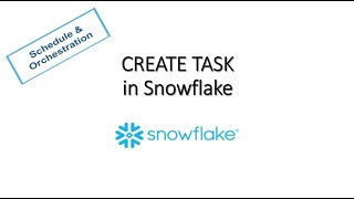 CREATE TASK in Snowflake
