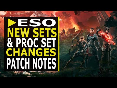 Proc Set Changes, Caltrops Buff, New Item Sets,  & Pale Order Change | ESO PTS Patch Note Review