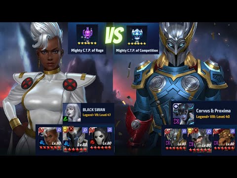T4 THOR & T4 STORM MIGHTY RAGE vs MIGHTY COMPETITION - WBL / ABL COMPARISON - Marvel Future Fight