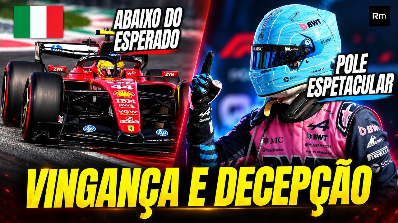 🚨 POLE SENSACIONAL DE GASLY EM MONZA / FERRARI MUITO ABAIXO / PIASTRI PODE SER PUNIDO
