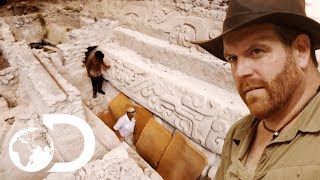 Josh Gates Finds Human Remains Beneath El Mirador!