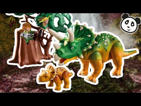 Playmobil Dinosaurier deutsch - Triceratops mit Baby - Pandido TV
