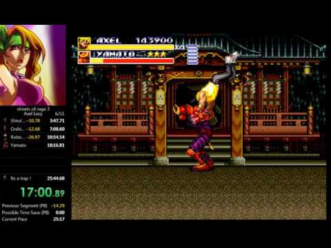 Streets of rage 3 Axel easy Speedrun in 24:49