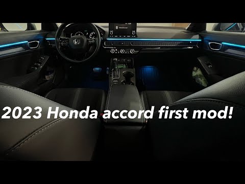 2023 honda accord first mod interior ambient lights installed!