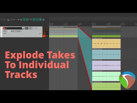 Reaper - Explode Takes to Individual Tracks.