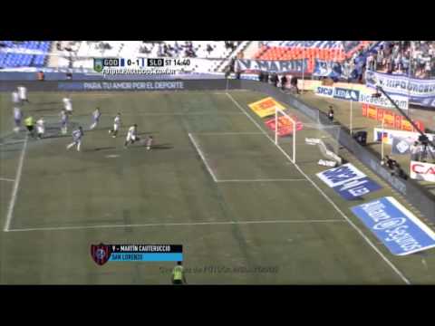 Gol de Cauteruccio. Godoy Cruz 0 - San Lorenzo 1. Fecha 18. Primera División 2015. FPT