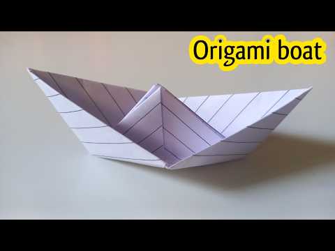 DIY paper boat/No glue paper boat/No glue paper craft/Paper craft without glue/Origami boat
