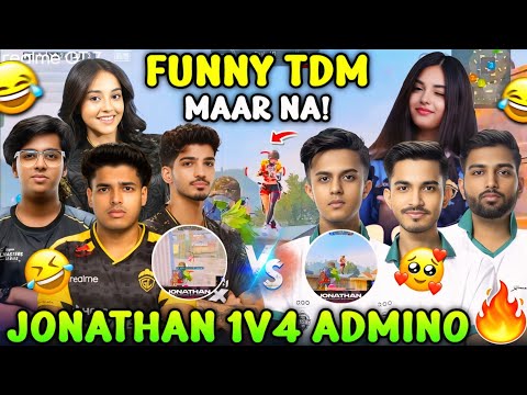 🇮🇳 JONATHAN 1V4 TEAM ADMINO 🥵 JONATHAN & SPOWER DUO 👑🤴 FULL TDM MATCH 🤫 | GODL