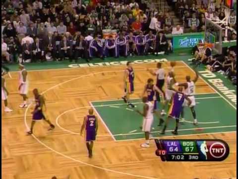 Lakers beat Celtics in Overtime Kobe 26 points 3 straight Threes Gasol 24 points