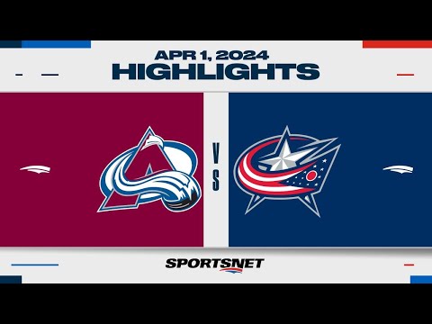 NHL Highlights | Avalanche vs. Blue Jackets - April 1, 2024