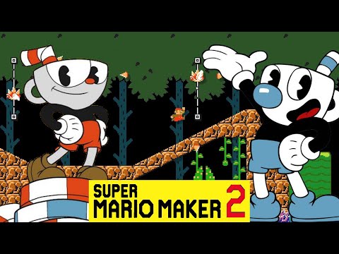 Super Mario Maker 2: Cuphead: Forest Follies Fail Compilation & Showcase