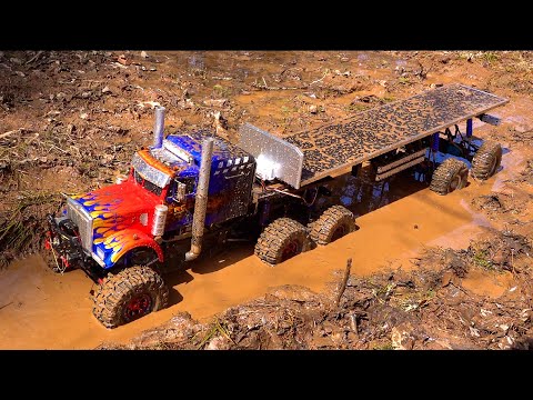 MUDDY OPTiMUS gets a 4x4x4 BUSH TRAiLER : All -Terrain 10WS, 10X8 | RC ADVENTURES