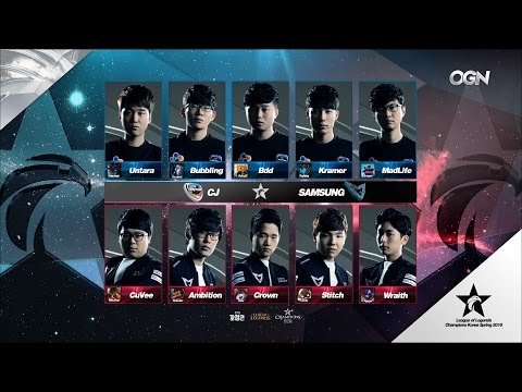 CJ vs SSG Game 1 Highlights - CJ ENTUS vs SAMSUNG GALAXY - LCK Week 9 - SPRING 2016
