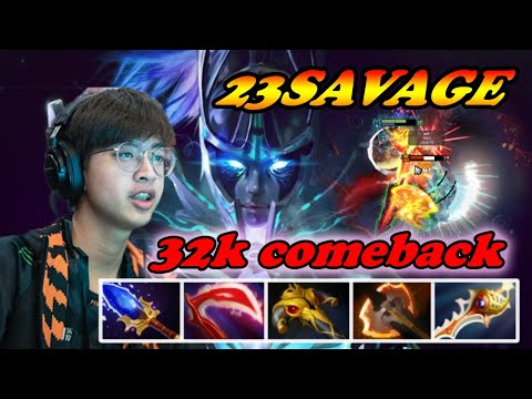 23Savage Phantom Assassin epic 32k comeback with Divine Rapier | 7.34c Immortal Best Ranked Gameplay