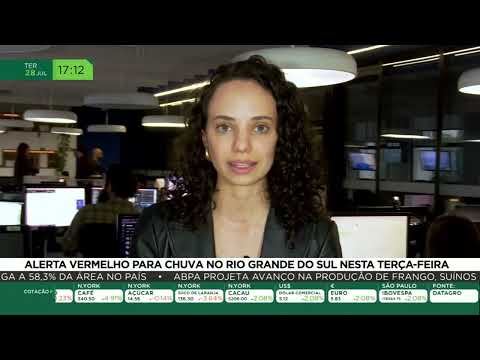 Alerta vermelho para chuva no Rio Grande do Sul nesta terça-feira