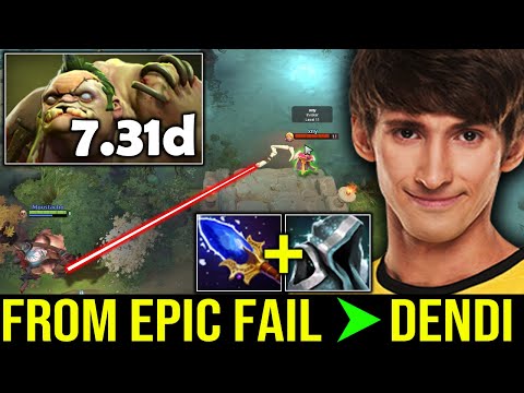 Dendi First Game Pudge in 7.31d - From EPIC FaiL ►Dendi